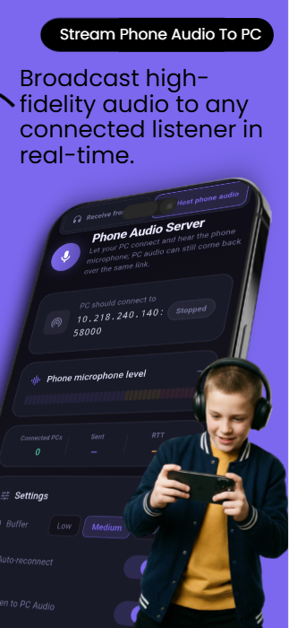 AudioConnect Settings Screen